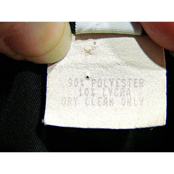 Vintage Jenne Maag Sleeveless Square Neck Sheath Career Midi Dress Black Size M - Picture 4 of 12